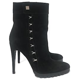 Versace-VERSACE  Ankle boots T.eu 36 Suede-Black