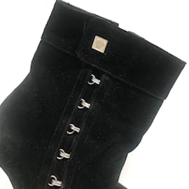 Versace-VERSACE  Ankle boots T.eu 36 Suede-Black