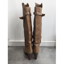 Chloé-Bottines CHLOE T.UE 37.5 cuir de vachette-Beige