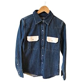 Calvin Klein-CALVIN KLEIN  Tops T.International S Denim - Jeans-Blue