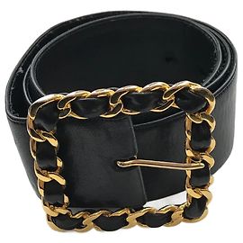 CHANEL  Belts T.cm 70 Leather Black