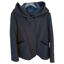 Pennyblack Coat/ Navy hooded overcoat/ Penny Black/ New Navy blue