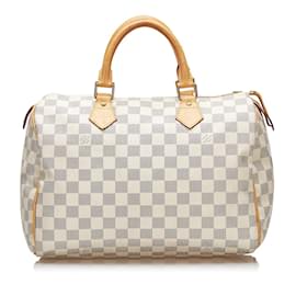Louis Vuitton-Louis Vuitton Damier Azur Speedy 30 N41533-Blanc