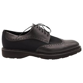 Scarpe derby Salvatore Ferragamo Wing Tip in pelle nera Nero