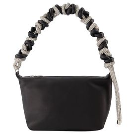 Donna Karan Bolsa hobo com fio de telefone cristal - Kara - preta - couro Preto
