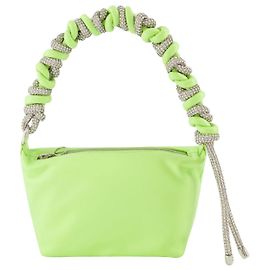 Donna Karan Bolso Phone Cord Hobo - Kara - Amarillo - Cuero Verde