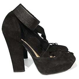 Dior-DIOR  Heels T.eu 39 Suede-Black