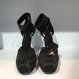 Dior-DIOR  Heels T.eu 39 Suede-Black