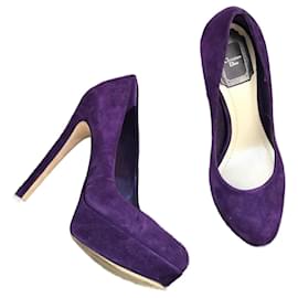 Dior-DIOR  Heels T.eu 35.5 Suede-Purple