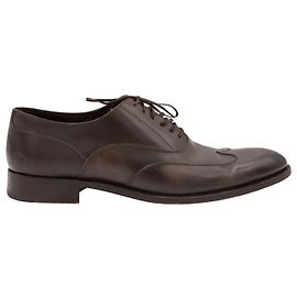 Ermenegildo Zegna Wing Tip Oxfords in Brown Leather Brown