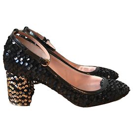 ROCHAS  Heels T.eu 37 Leather Black