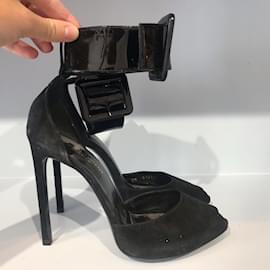 Saint Laurent-SAINT LAURENT  Heels T.eu 38 Suede-Black