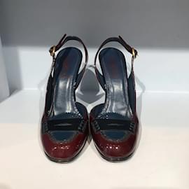 Yves Saint Laurent-YVES SAINT LAURENT  Heels T.eu 35.5 Patent leather-Dark red