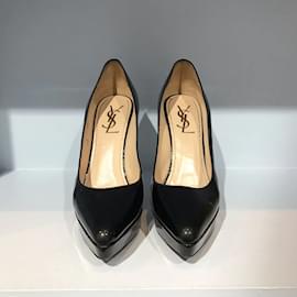 Yves Saint Laurent-YVES SAINT LAURENT  Heels T.eu 38.5 Patent leather-Black