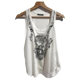 Alexander Mcqueen-ALEXANDER MCQUEEN  Tops T.International M Cotton-White