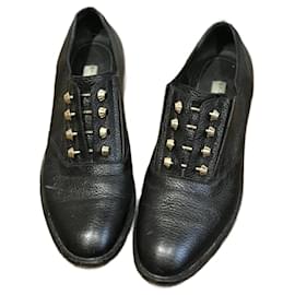 Balenciaga-BALENCIAGA Chaussures à lacets T.UE 37.5 cuir de vachette-Noir