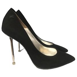 CHANEL  Heels T.eu 37.5 cloth Black