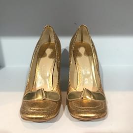 Chloé-CHLOE Heels T.EU 37.5 Exotische Leder-Golden