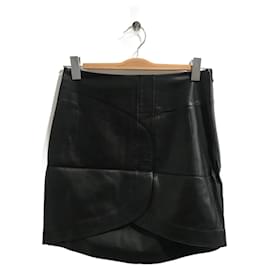 Balenciaga-BALENCIAGA  Skirts T.International S Leather-Black