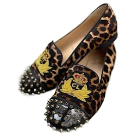 Christian Louboutin-CHRISTIAN LOUBOUTIN  Flats T.eu 38 Leather-Brown