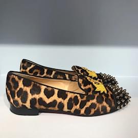 Christian Louboutin-CHRISTIAN LOUBOUTIN  Flats T.eu 38 Leather-Brown