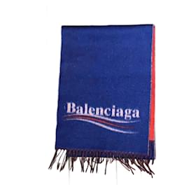 Balenciaga-BALENCIAGA Bufandas T.  Lana-Azul