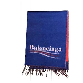 BALENCIAGA Sciarpe T.  WOOL Blu