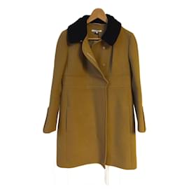 CARVEN  Coats T.fr 40 WOOL Camel
