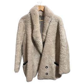 INES ET MARECHAL  Jackets T.fr 38 Leather Beige