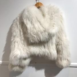 Emporio Armani-EMPORIO ARMANI  Jackets T.International L Fur-White