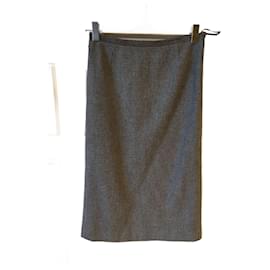 Miu Miu-MIU MIU  Skirts T.International S Wool-Grey