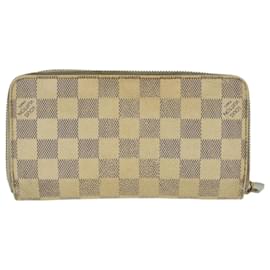 Louis Vuitton-LOUIS VUITTON Damier Azur Zippy Wallet Portafoglio lungo N60019 LV Aut 36843-Altro