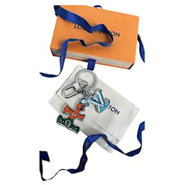 Louis Vuitton-Louis Vuitton Puzzle-Freund-Charme-Blau,Orange,Silber Hardware