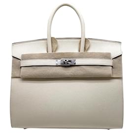 Hermès-BORSA BIKIN Hermes 25 cm-Bianco sporco