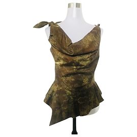 Top Corset Bustier Vivienne Westwood Marrom Cáqui Algodão Marrom Caqui