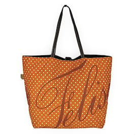 Autre Marque-Felisi Shopping bag in reversible canvas-Orange