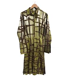 Hermès-HERMES  Dresses T.International S Silk-Green