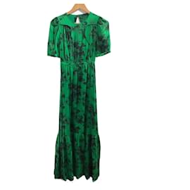 N°21-N °21  Vestidos T.Seda Internacional XS-Verde