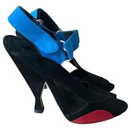 Prada-PRADA  Sandals T.eu 38.5 Suede-Black
