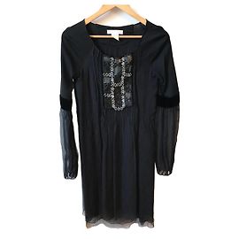 Robe PACO RABANNE T.FR 36 Soie Noir