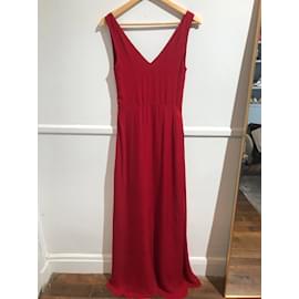 Ralph Lauren-Vestidos RALPH LAUREN T.fr 38 Seda-Vermelho