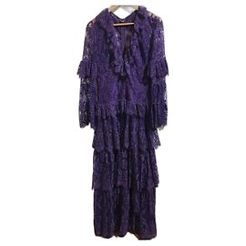 ELIE SAAB Kleider T.Internationale L Baumwolle Lila