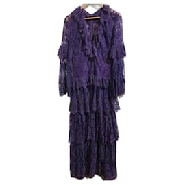 Elie Saab-ELIE SAAB  Dresses T.International L Cotton-Purple