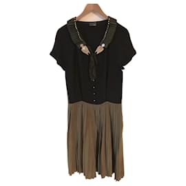 Fendi-FENDI Robes T.International L Laine-Noir