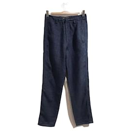 Balenciaga-BALENCIAGA  Trousers T.fr 38 Linen-Blue