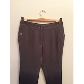 Burberry-BURBERRY  Trousers T.fr 36 silk-Grey
