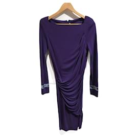 Leonard-LEONARD Robes T.fr 40 Viscose-Violet
