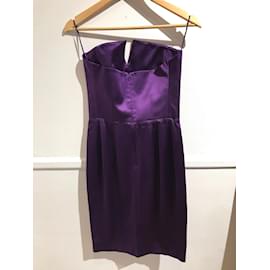 Yves Saint Laurent-YVES SAINT LAURENT  Dresses T.International M Silk-Purple