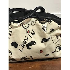 Lanvin-LANVIN  Handbags T.  cloth-Cream