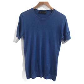 Versace-Camiseta de punto VERSACE.fr 42 Cachemira-Azul